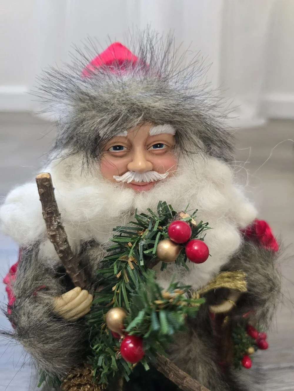 2004 Woodland Christmas Tree Topper Cabincore Cottagecore Collectible